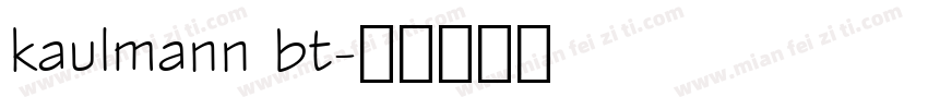 kaulmann bt字体转换